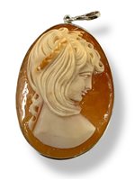 Pendant Mandile 1922 Woman Cammei  in Silver Conchiglia 2MCICM131